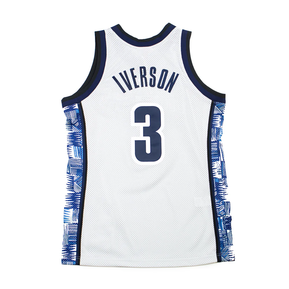 95-96 Georgetown Allen Iverson Authentic Jersey (Grey) - Image 3