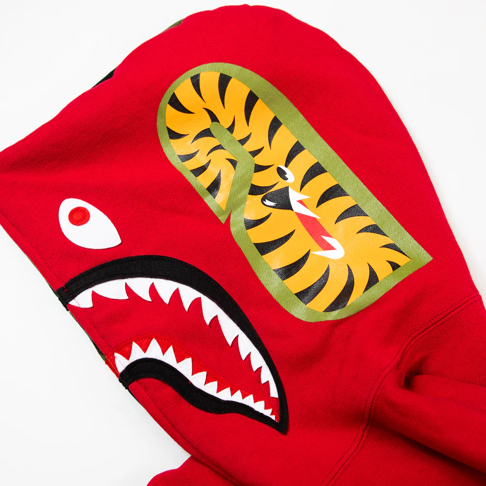 ABC Shark Full Zip Hoodie (Red) - Image 4