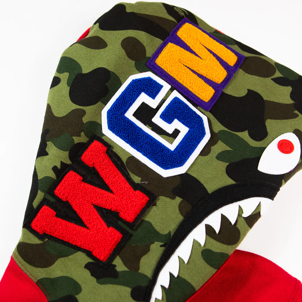 ABC Shark Full Zip Hoodie (Red) - Image 5