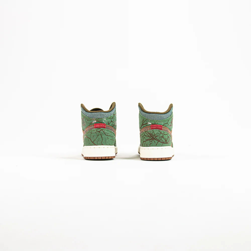 Air Jordan 1 Mid SS (GS) (Archaeo Brown/Light Olive) - Image 3