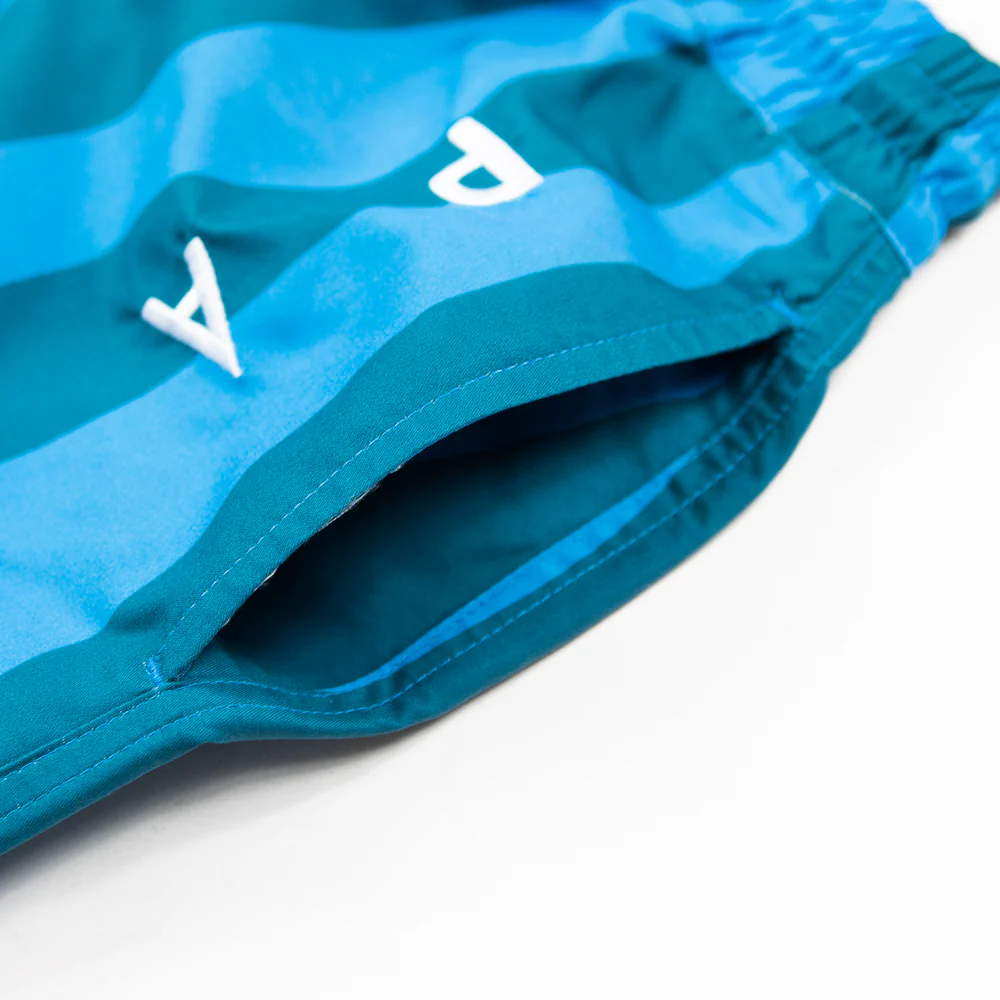 Aqua Weed Waves Swim Shorts (Greek Blue/Teal) - Image 3