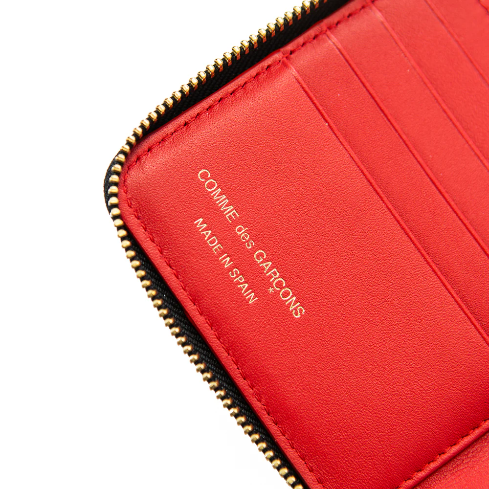 CDG Embossed Roots Zip Wallet (Red) - Image 3