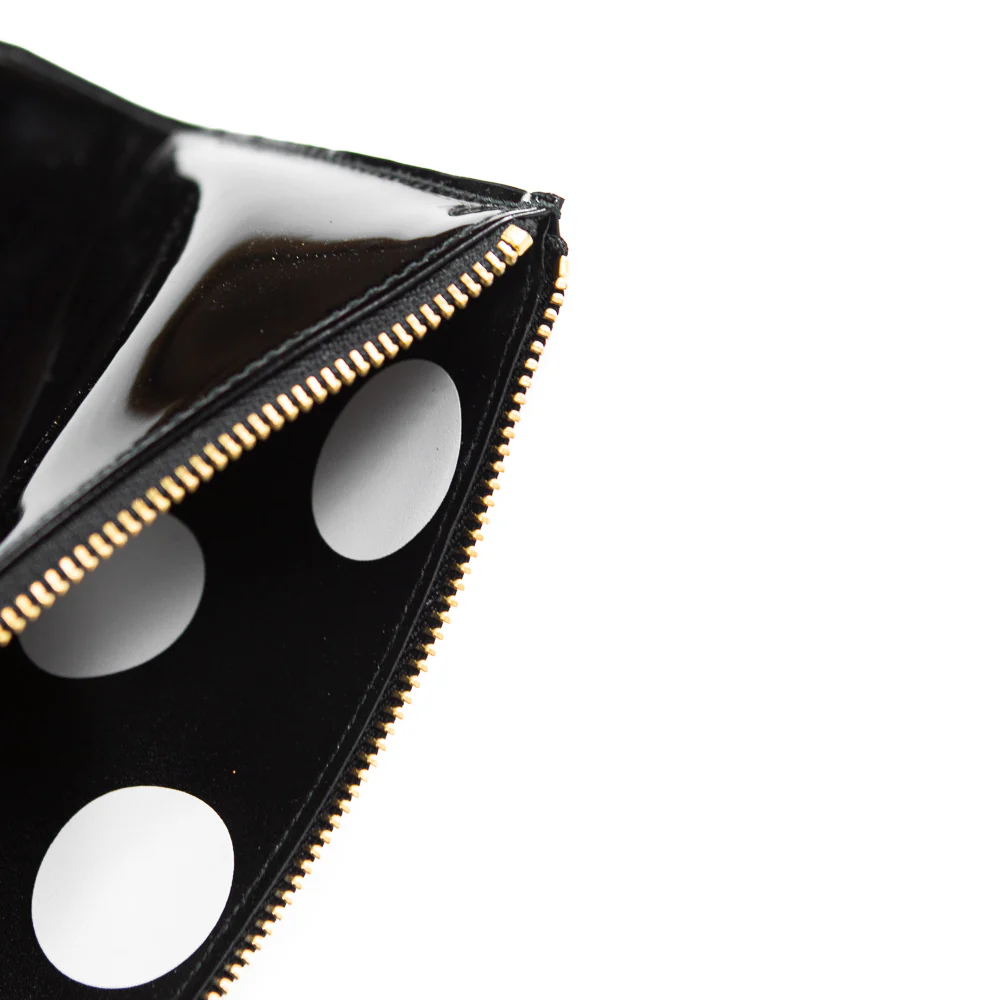 CDG Inside Polka Dot SA5100GP Glossy Wallet (Black) - Image 2