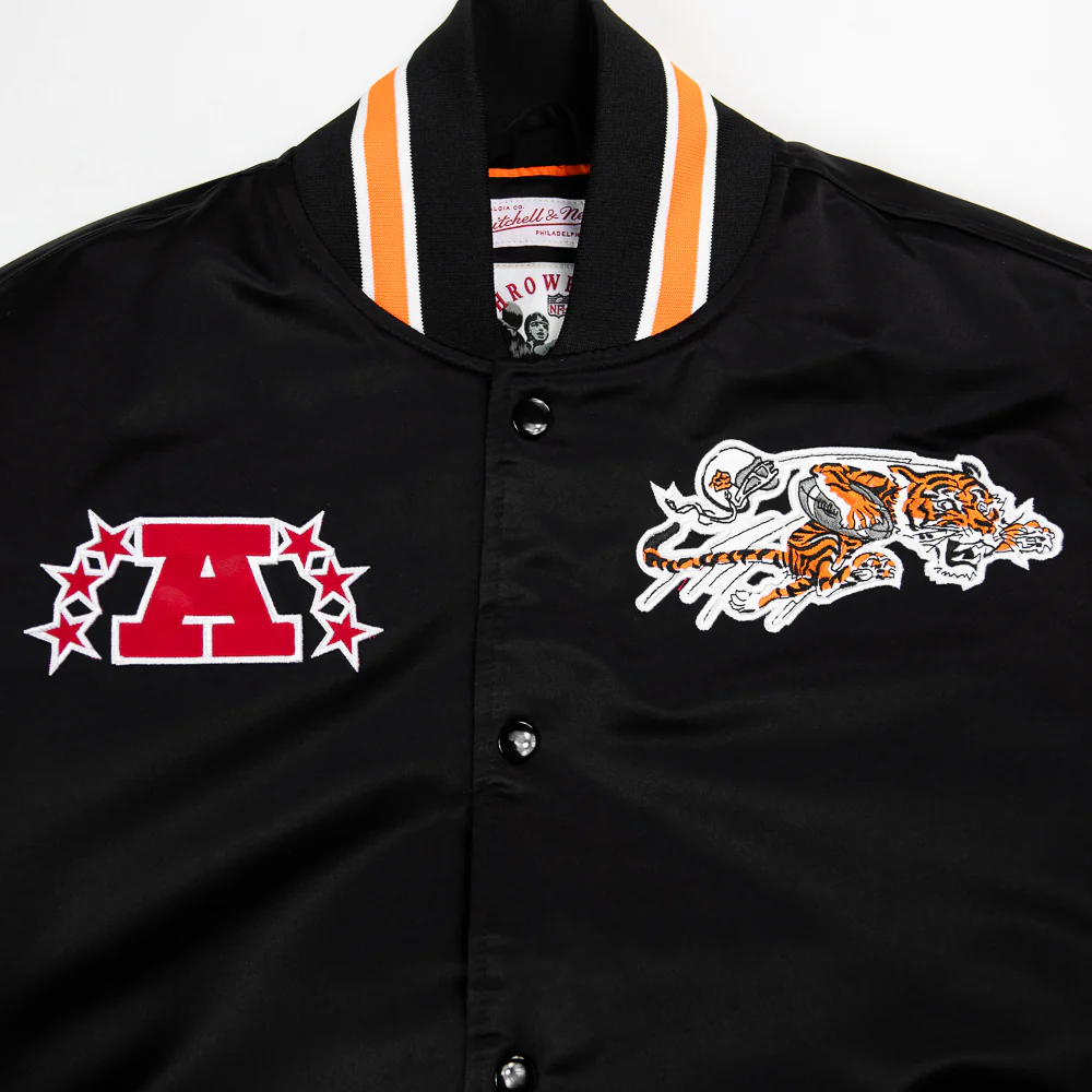 Cincinnati Bengals NFL Heavyweight Satin Jacket (Black) - Image 2