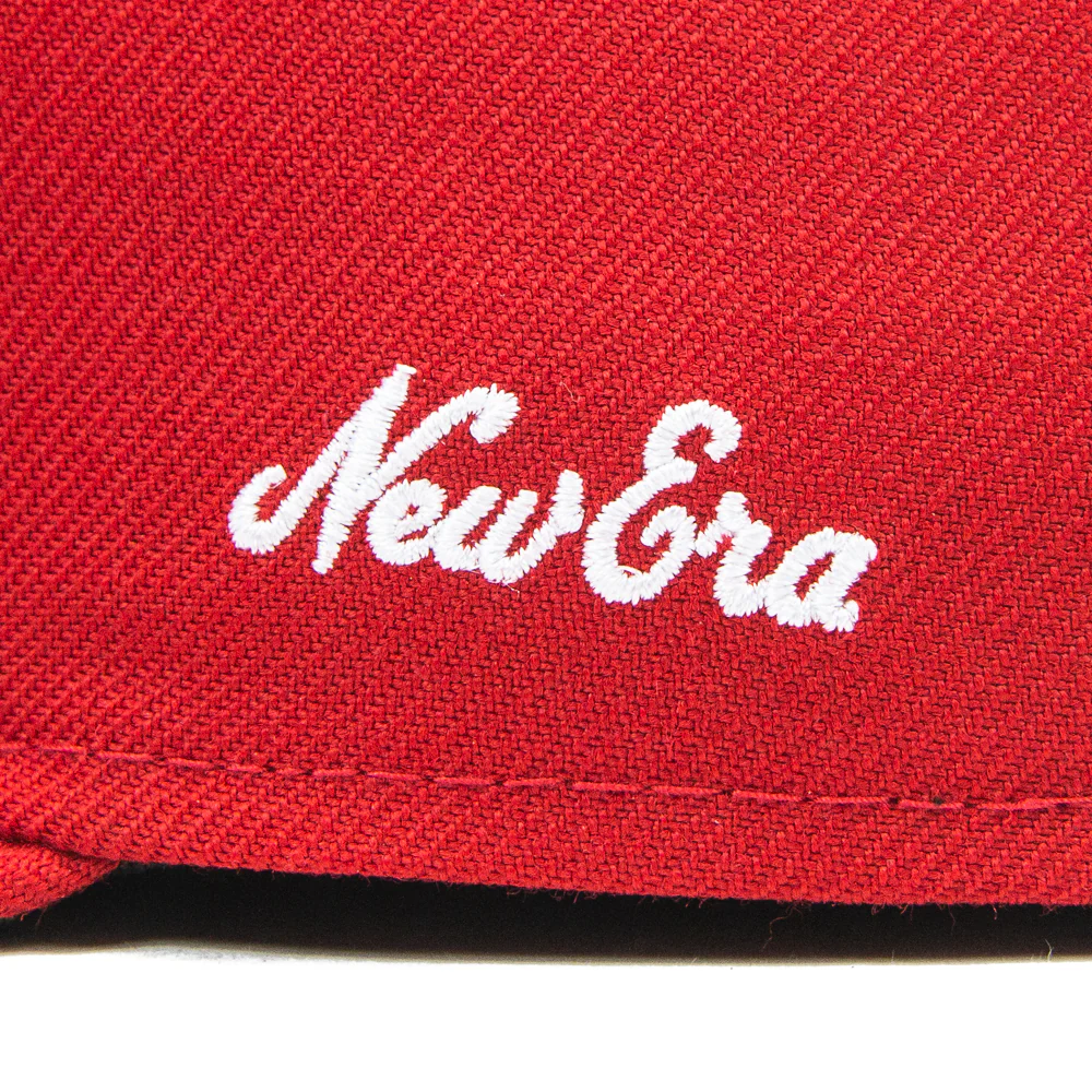 Cincinnati Reds 1975 World Series Logo History Fitted Cap (Red) - Image 4
