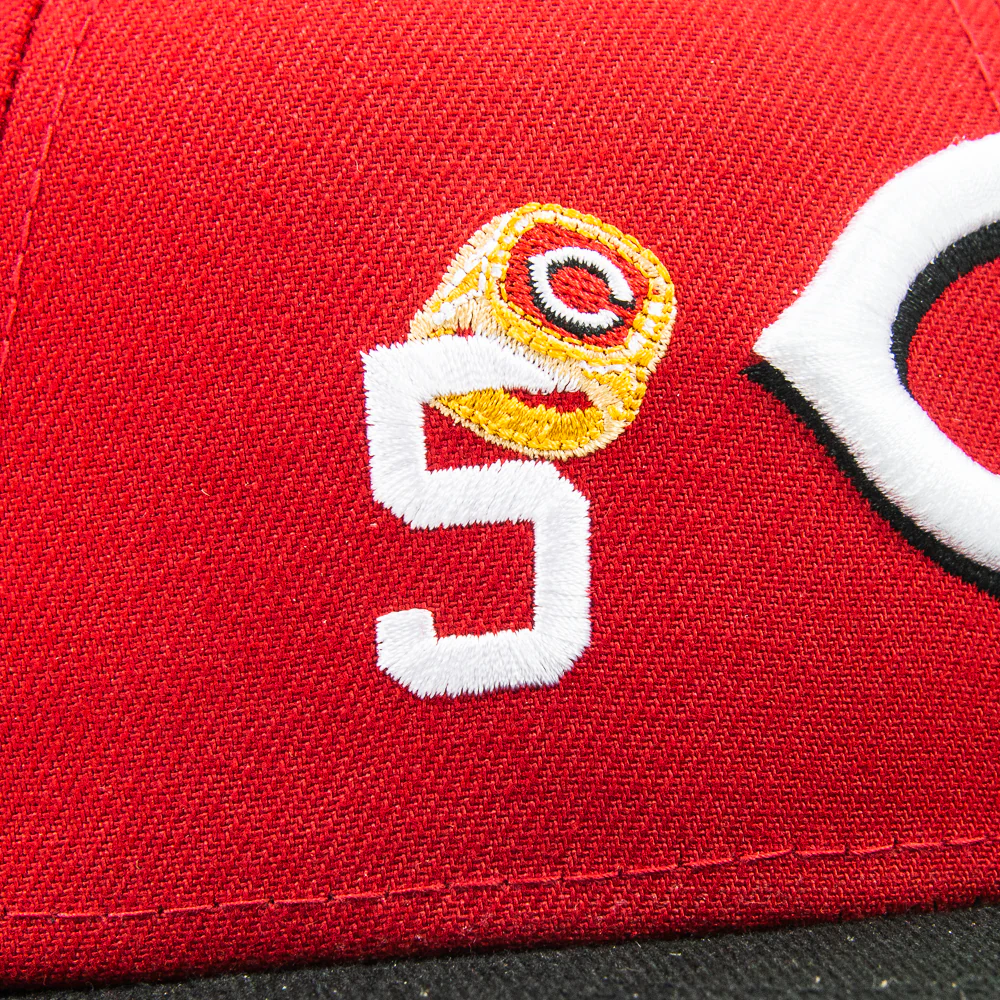 Cincinnati Reds 5x Champs Fitted Cap (Red/Black) - Image 3