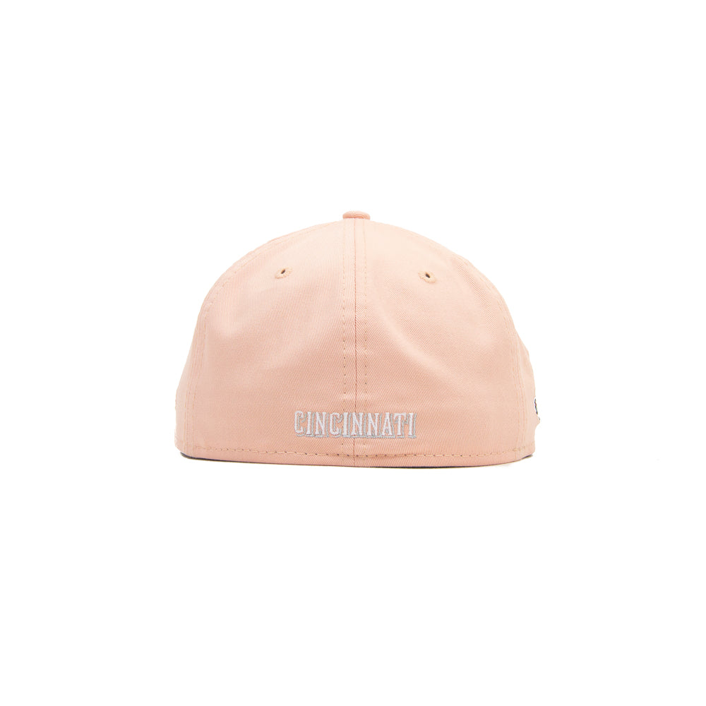 Cincinnati Reds C Font Fitted Cap (Blush) - Image 3