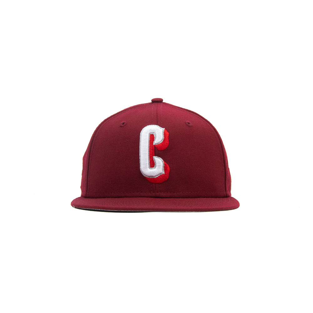Cincinnati Reds C Font Fitted Cap (Cardinal)