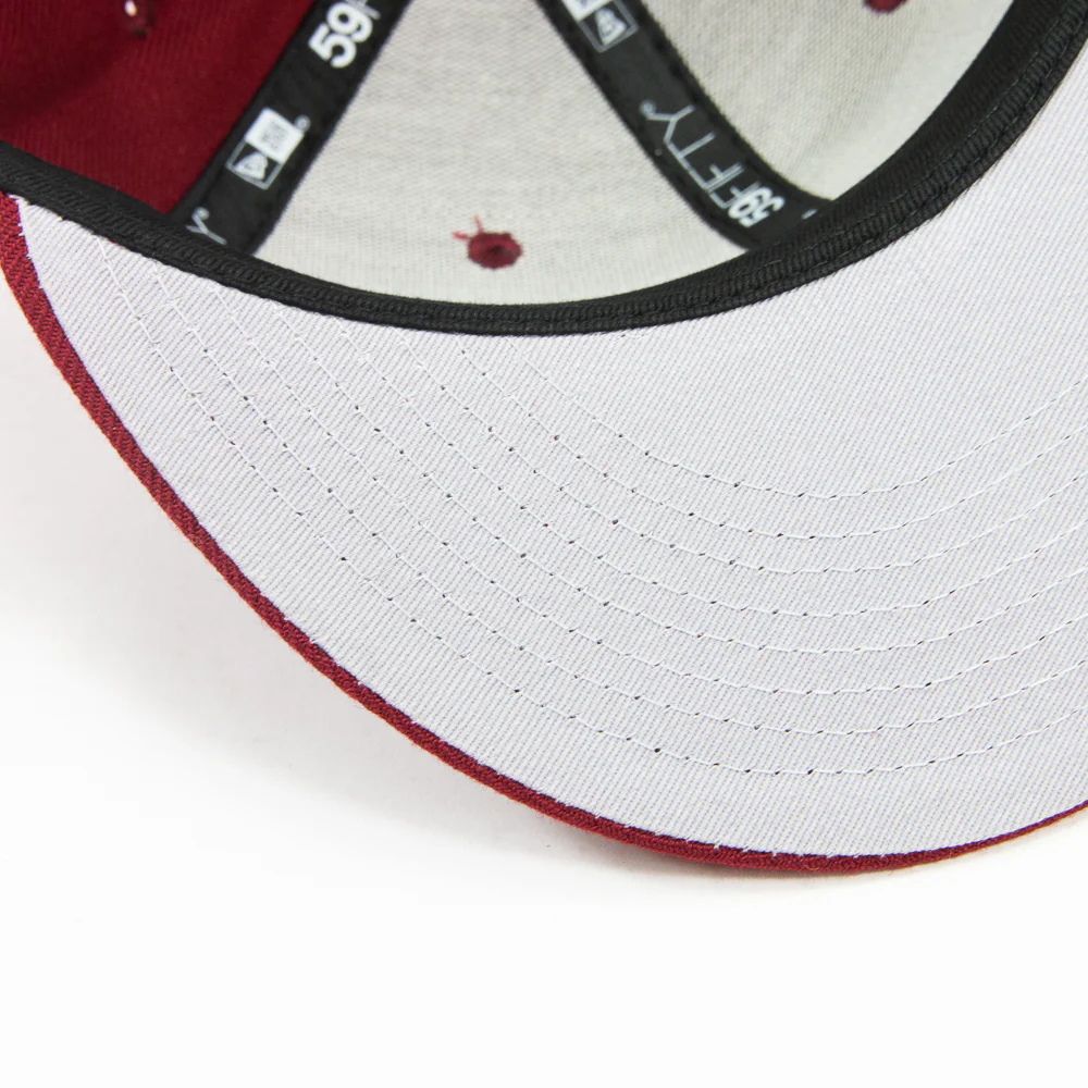 Cincinnati Reds C Font Fitted Cap (Cardinal) - Image 5