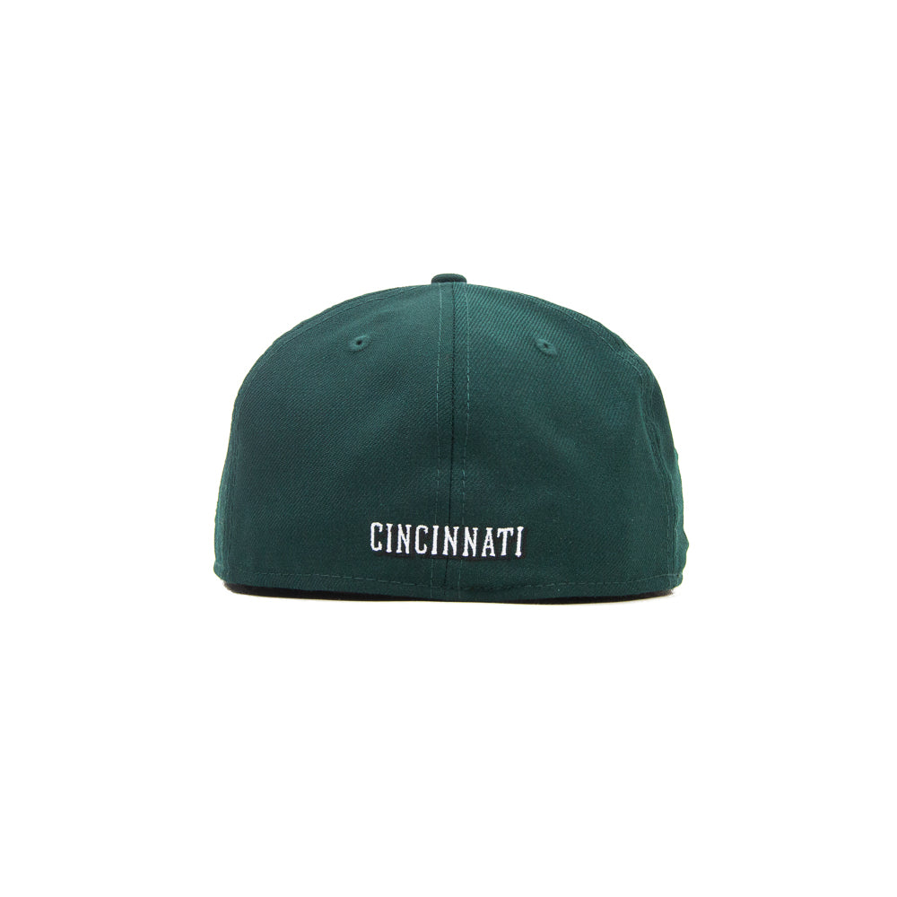 Cincinnati Reds C Font Fitted Cap (Dark Green) - Image 3