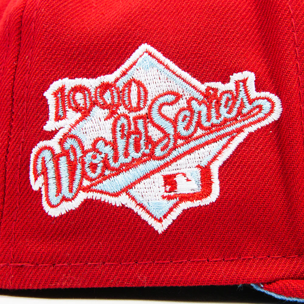 Cincinnati Reds Comic Cloud Fitted Cap (Red/Cloud Blue) - Image 4