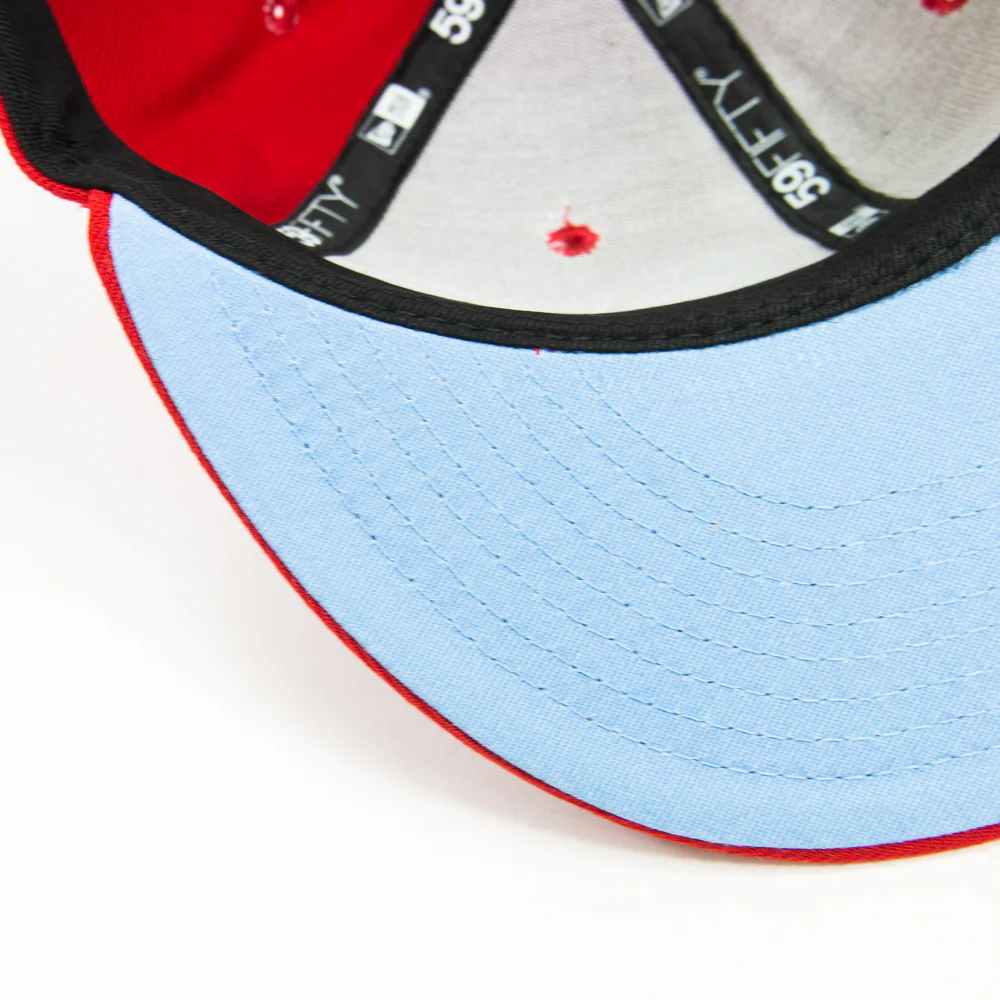 Cincinnati Reds Comic Cloud Fitted Cap (Red/Cloud Blue) - Image 5