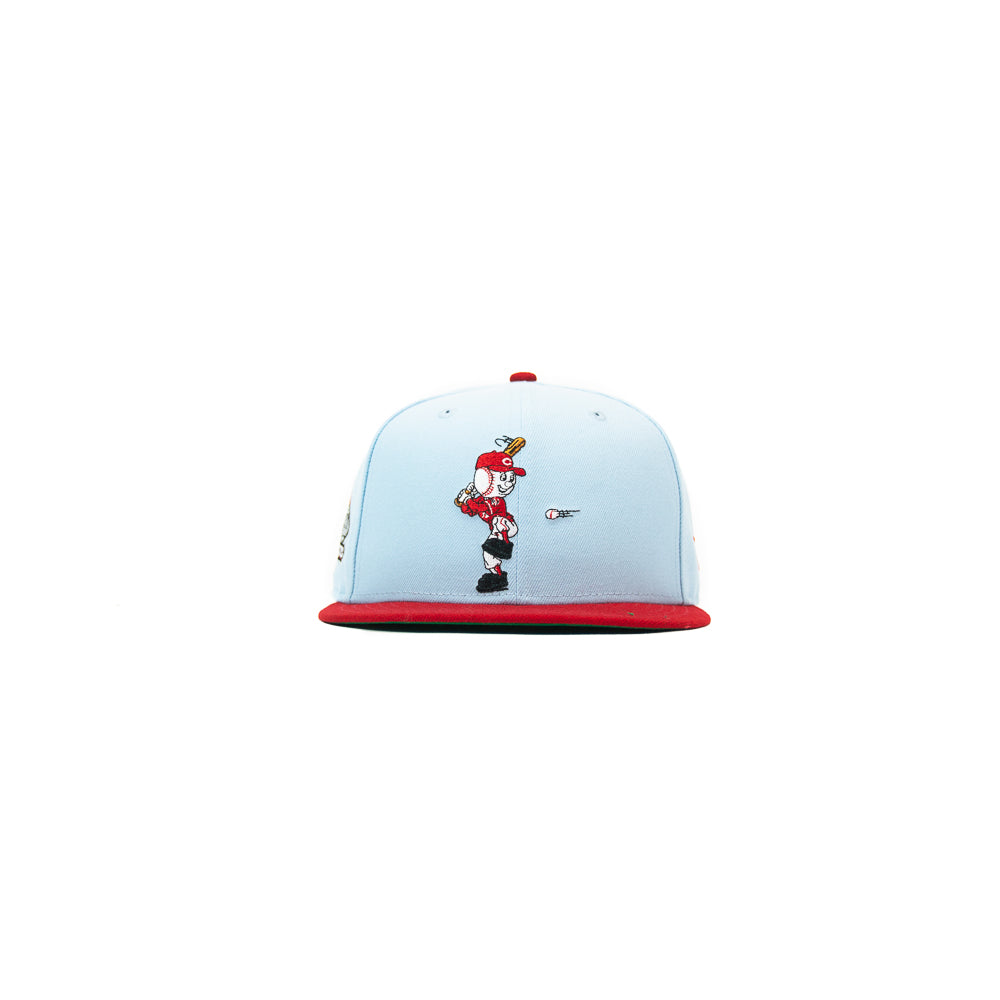 Cincinnati Reds Mascot Riverfront Fitted Cap (Glacial Red)