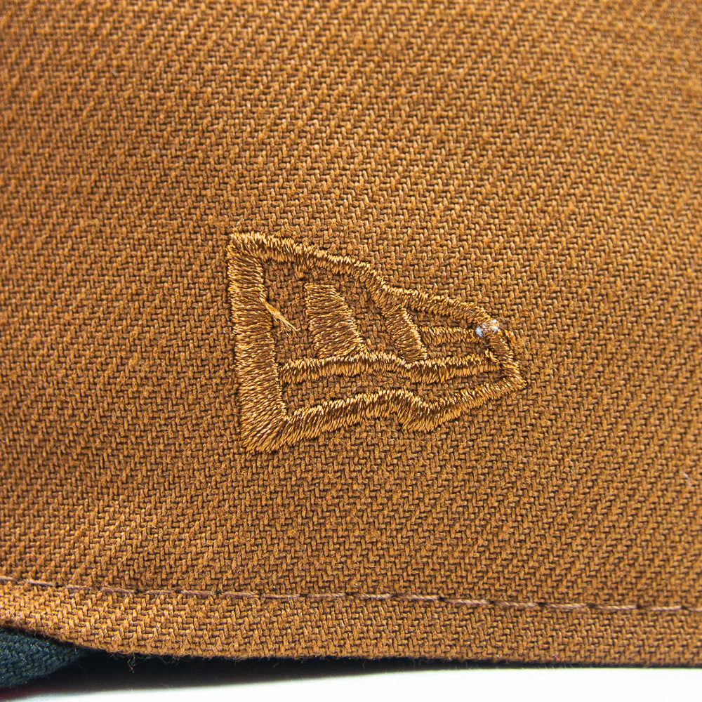 Cincinnati Reds Throwback Logo Fitted Cap (Brown/Black/Infrared) - Image 3