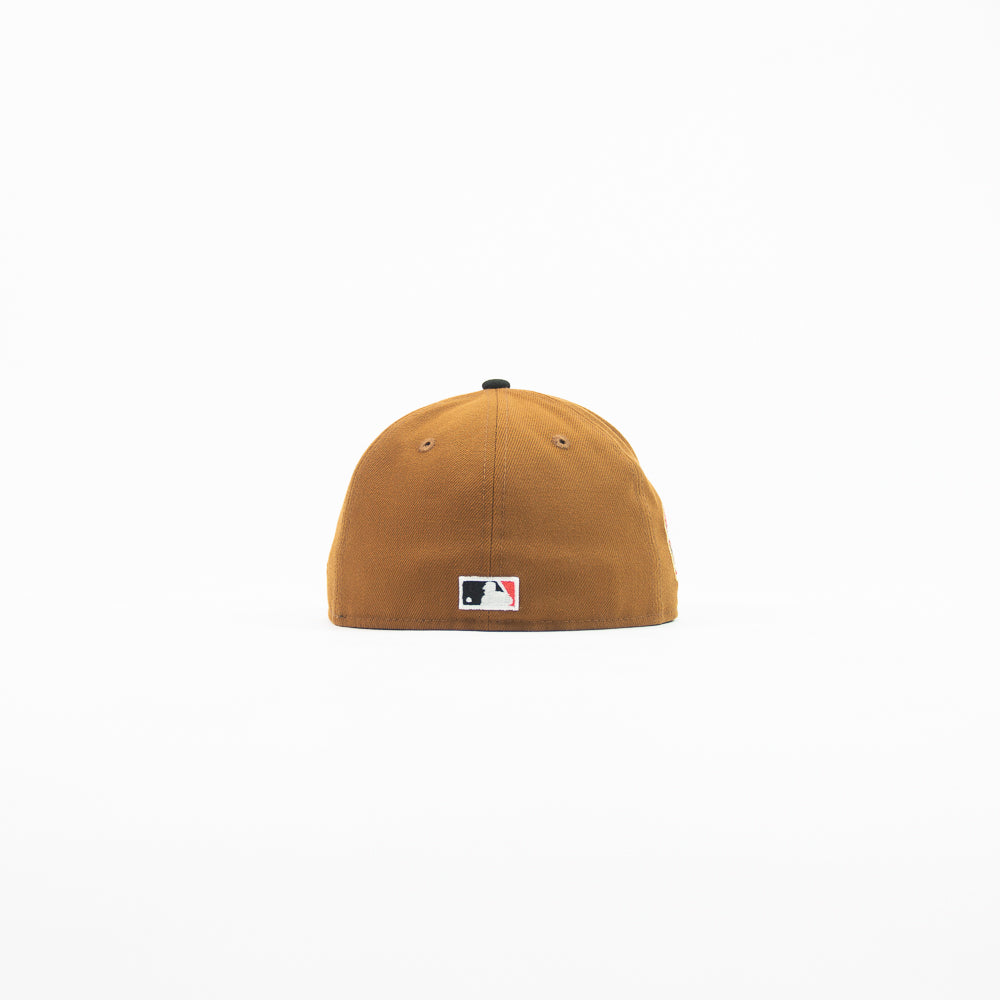 Cincinnati Reds Throwback Logo Fitted Cap (Brown/Black/Infrared) - Image 4