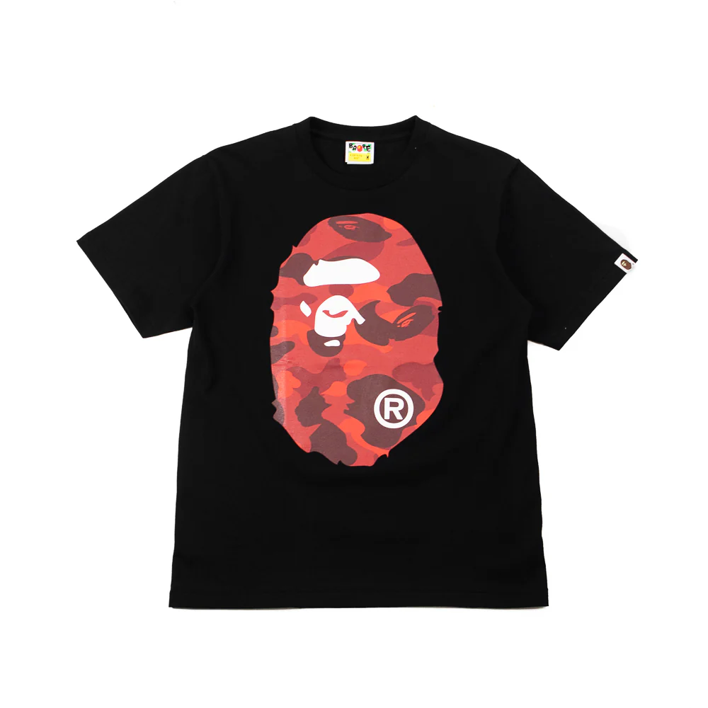 Color Camo Big Ape Head Tee (Black/Red)
