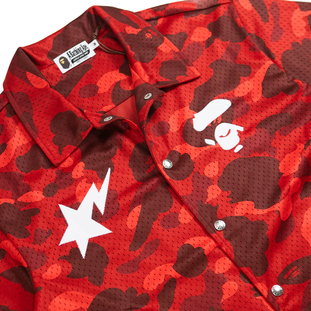 Color Camo Warm Up SS Shirt (Red) - Image 2