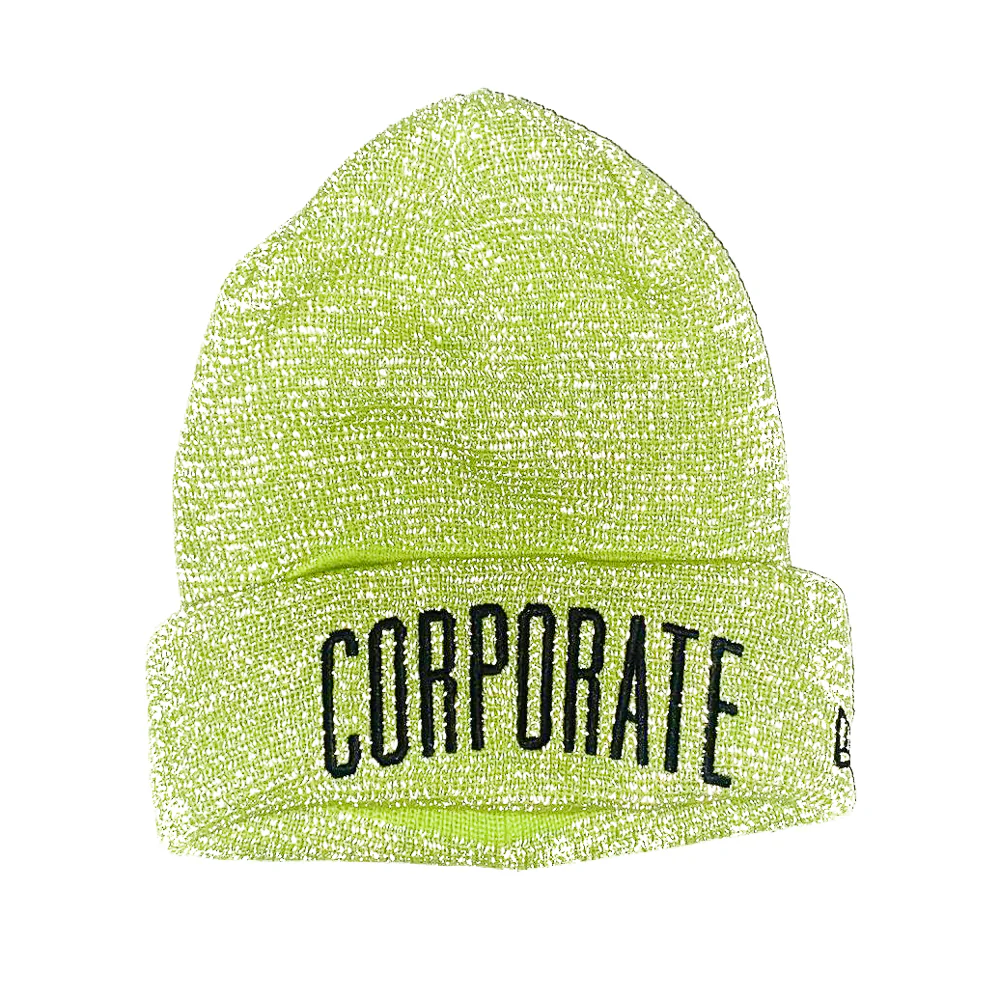 Corporate Reflective Camp-Out Beanie 2.0 (Lime) - Image 3