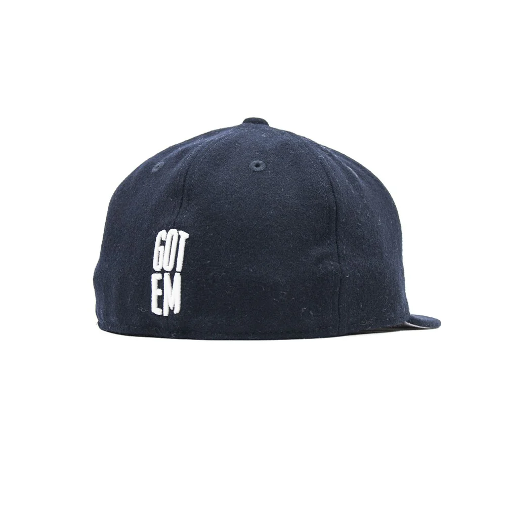 Crest Wool Fitted Cap (Navy) - Image 2