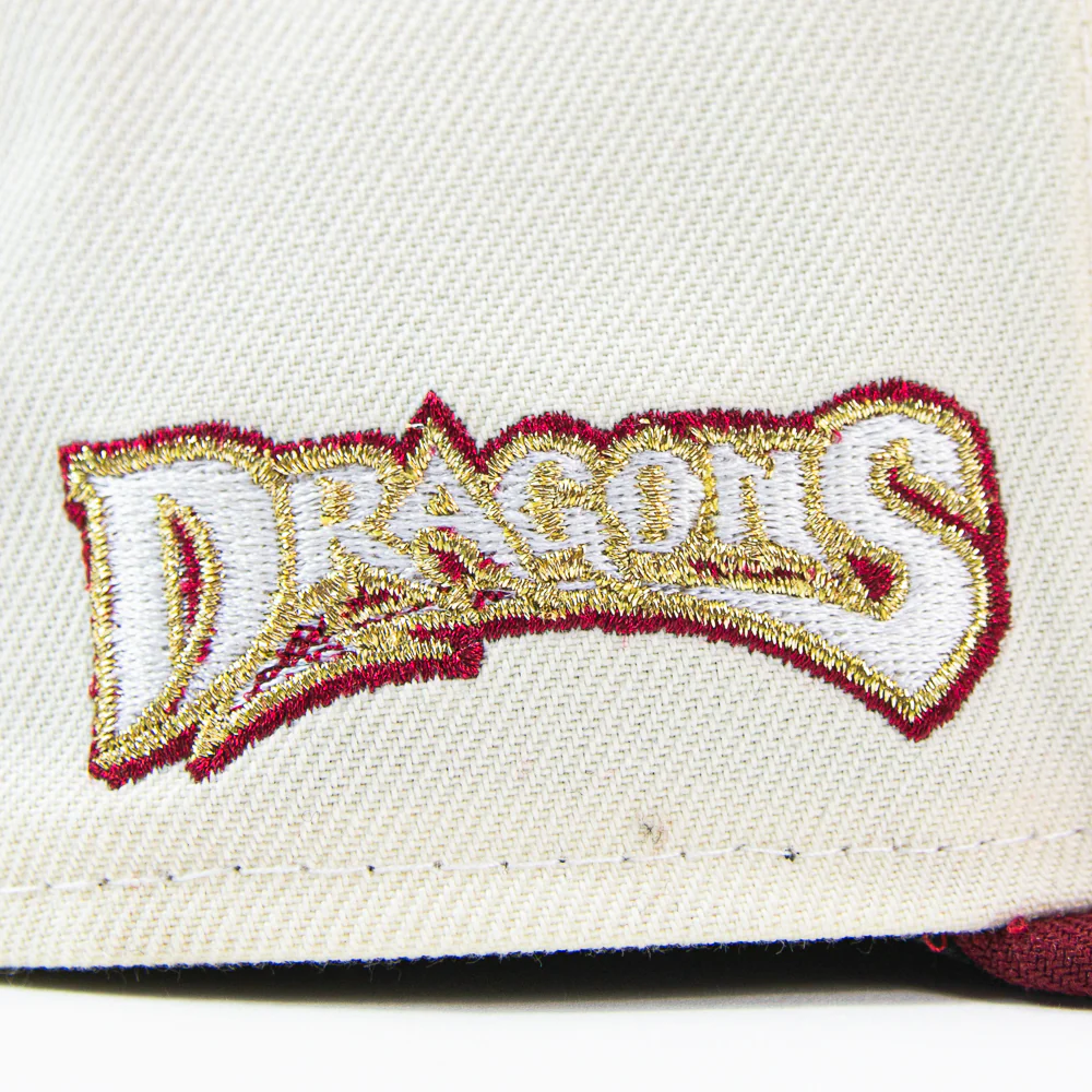 Dayton Dragons Fitted Cap (Chrome White/ Cardinal Red) - Image 3