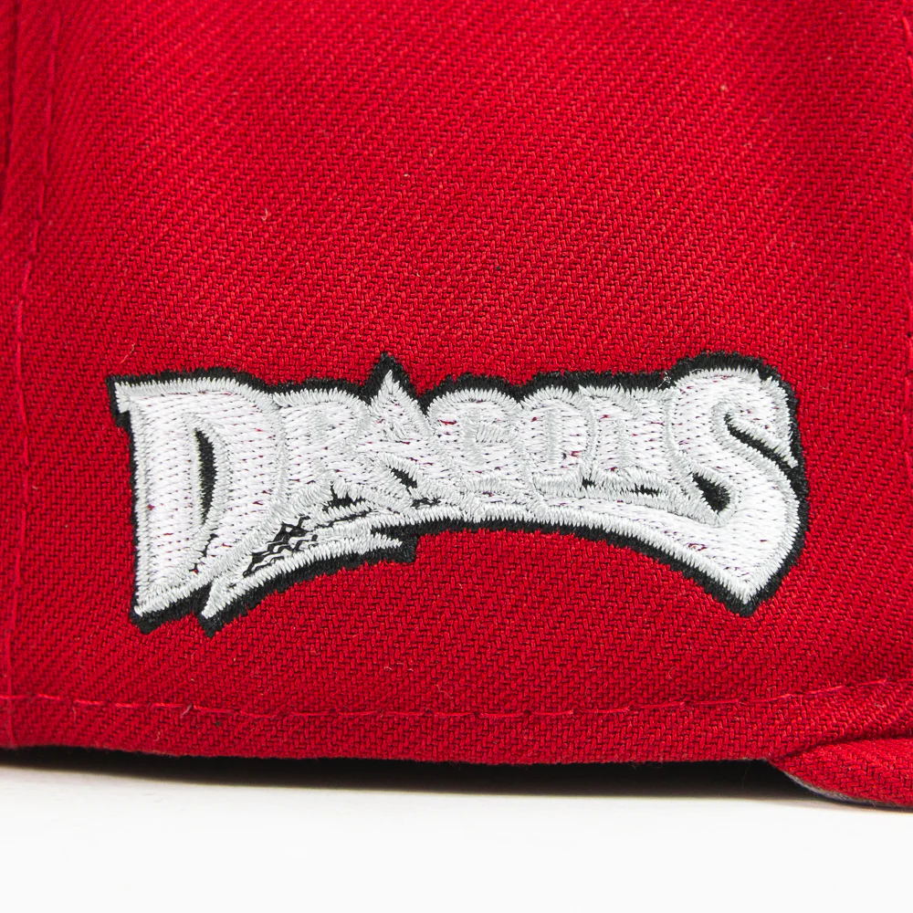 Dayton Dragons Fitted Cap (Fire Red/ Metallic Silver) - Image 2