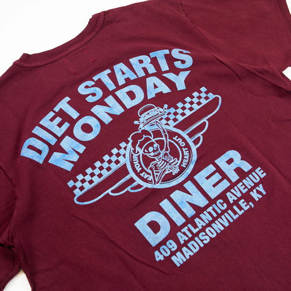 Diner Tee (Maroon) - Image 2