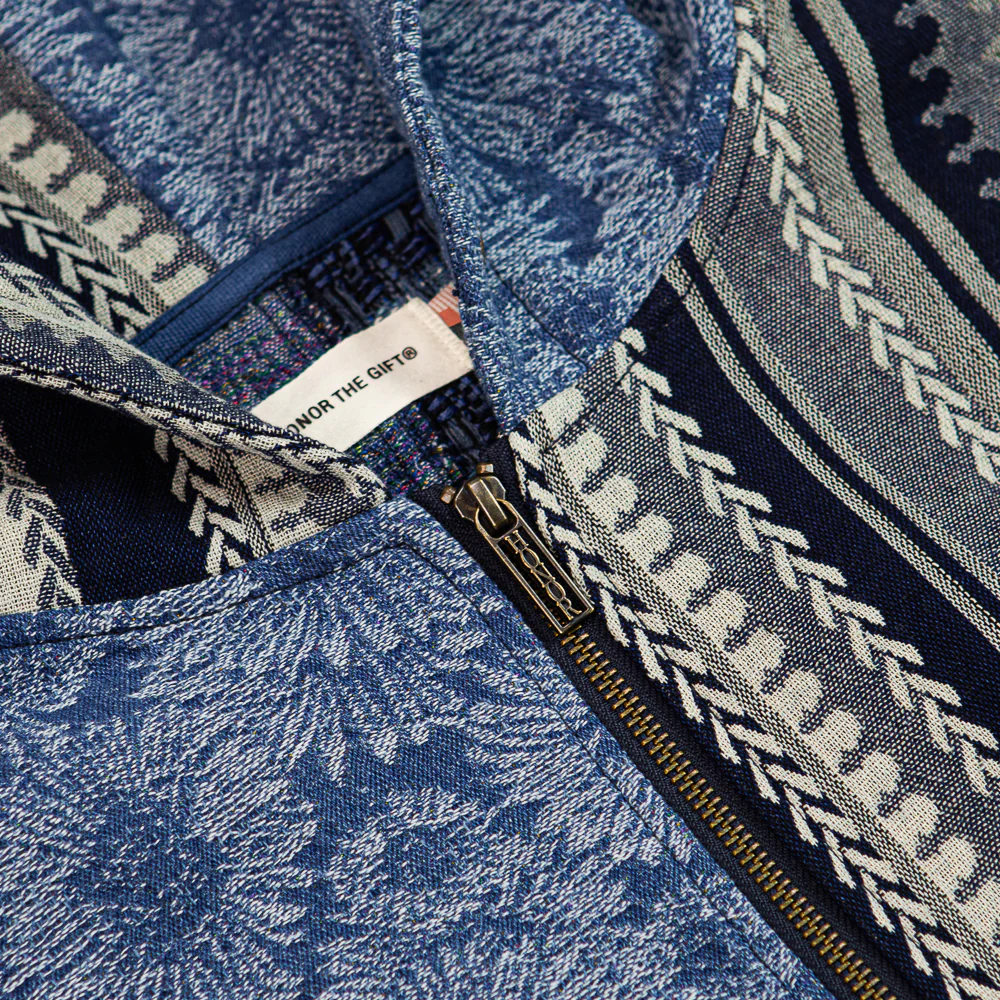 Indigo Tapestry Hoodie (Indigo) - Image 2