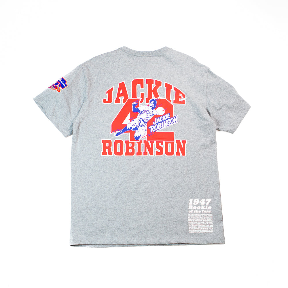 Jackie Robinson MLB Legends Dodgers SS Tee (Grey) - Image 4