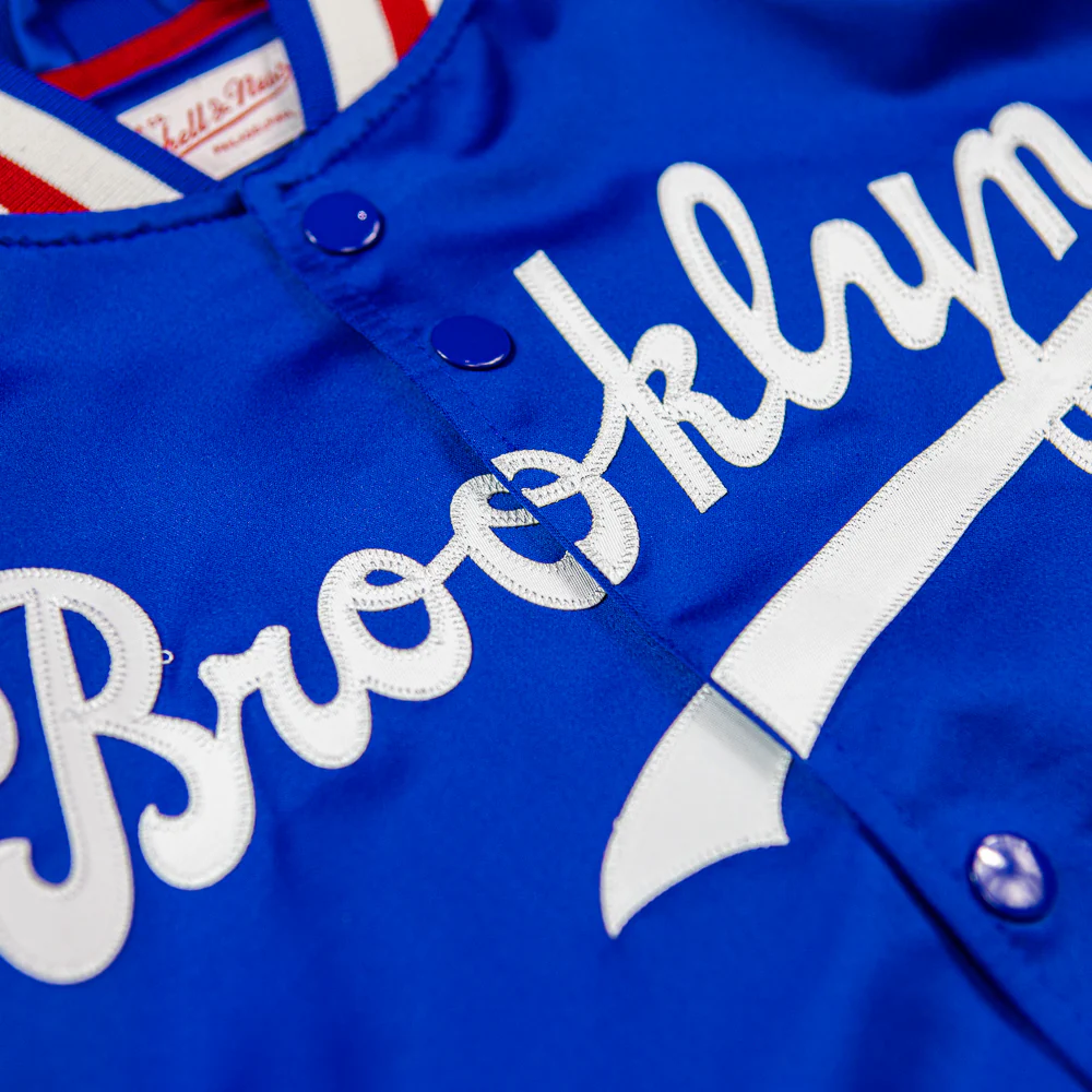Jackie Robinson MLB Legends Satin Jacket Dodgers (Royal) - Image 2