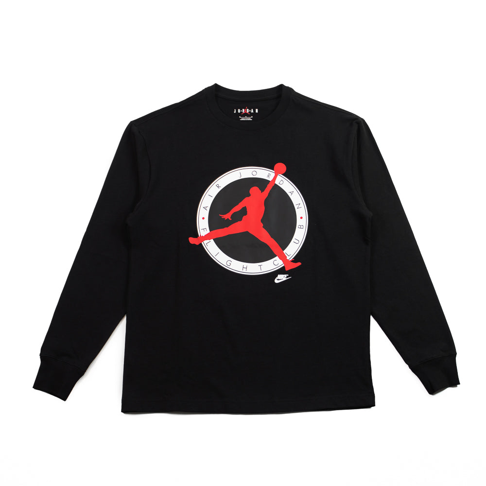 Jordan Flight Club Long Sleeve T-Shirt (Black/University Red)