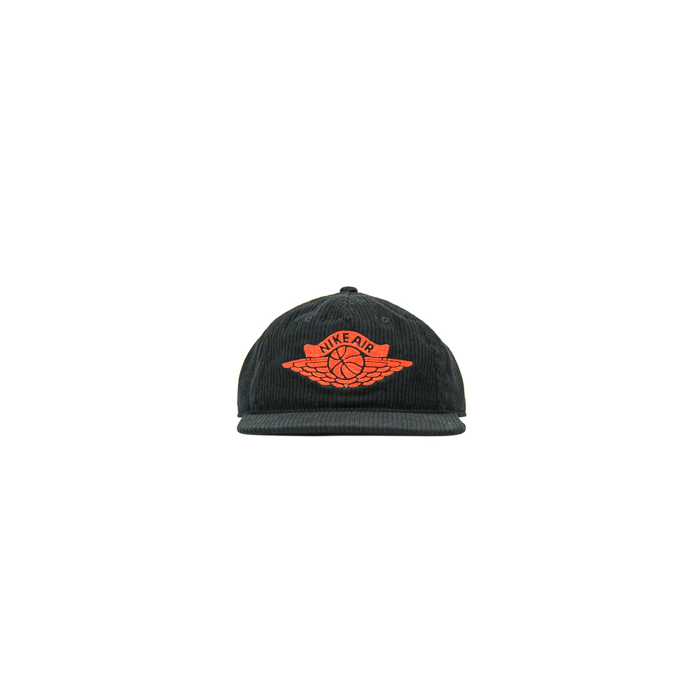 Jordan Pro Unstructured Corduroy Hat (Black/Red)