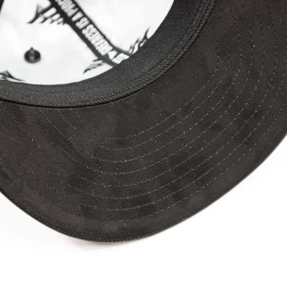 Original Crown Melton Wool & Leather Strapback (Triple Black) - Image 4