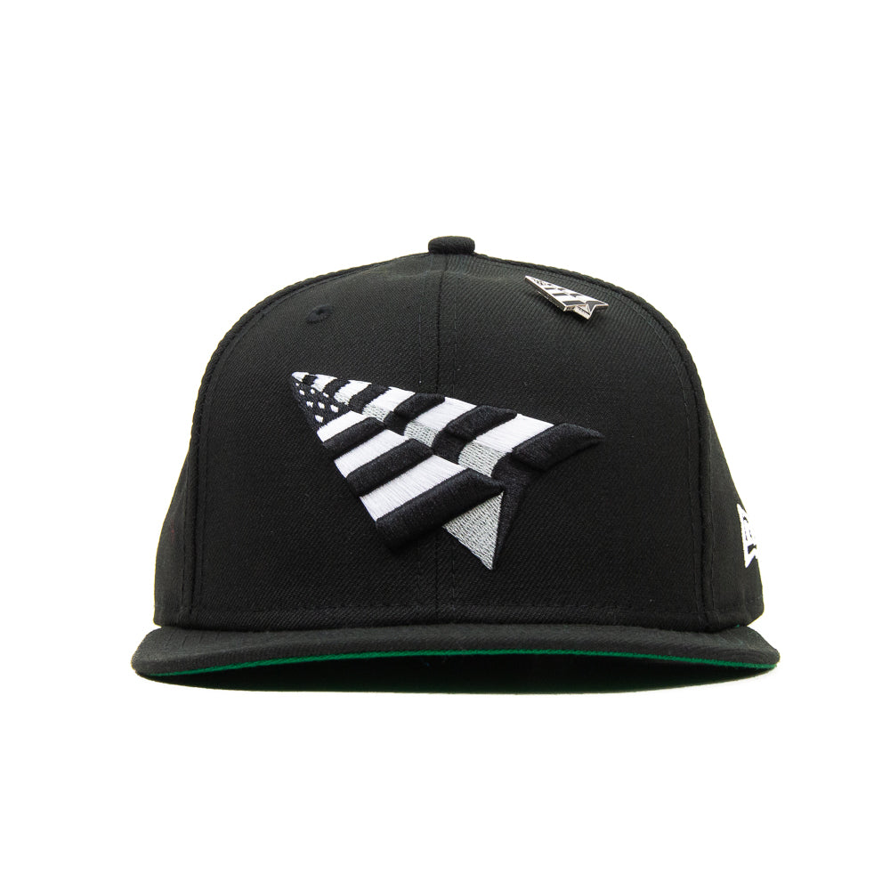 Original Crown Old School Snapback (Black/Green Underbrim)
