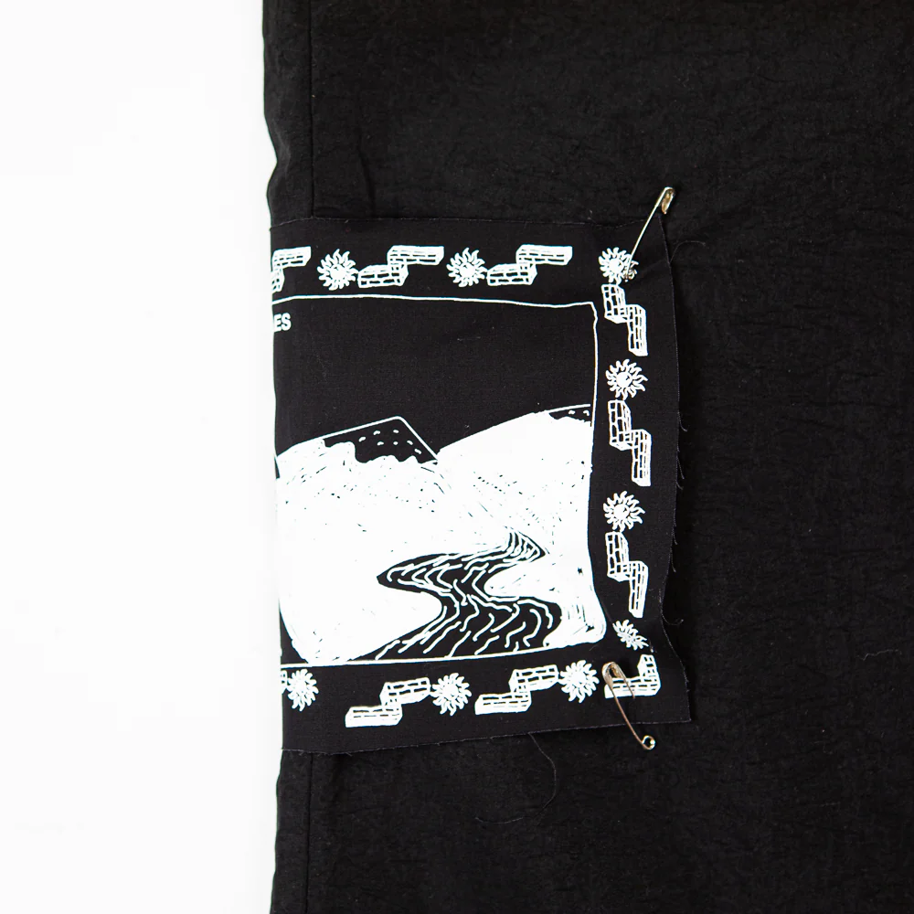 Outlook Pleated Nylon Pant (Black) - Image 3