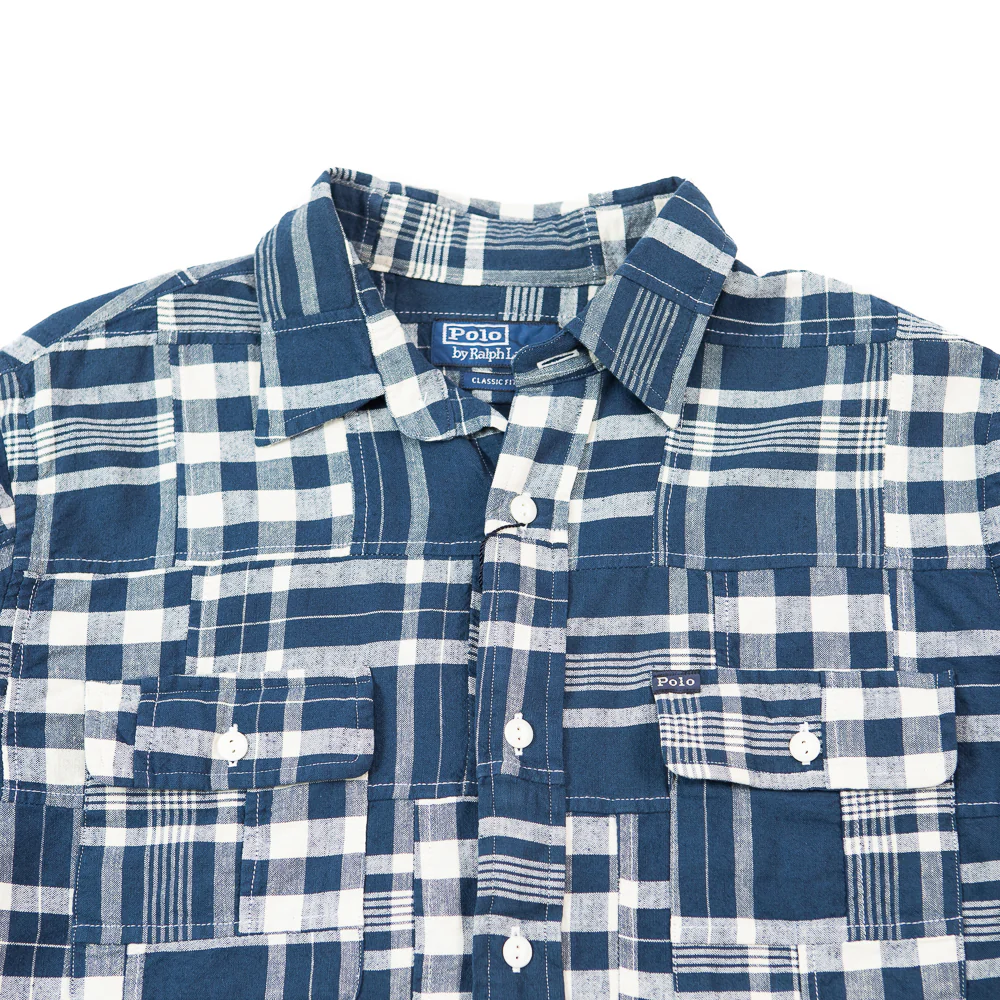 Patchwork Whitfield Work Shirt (Navy Patchwork) - Image 2