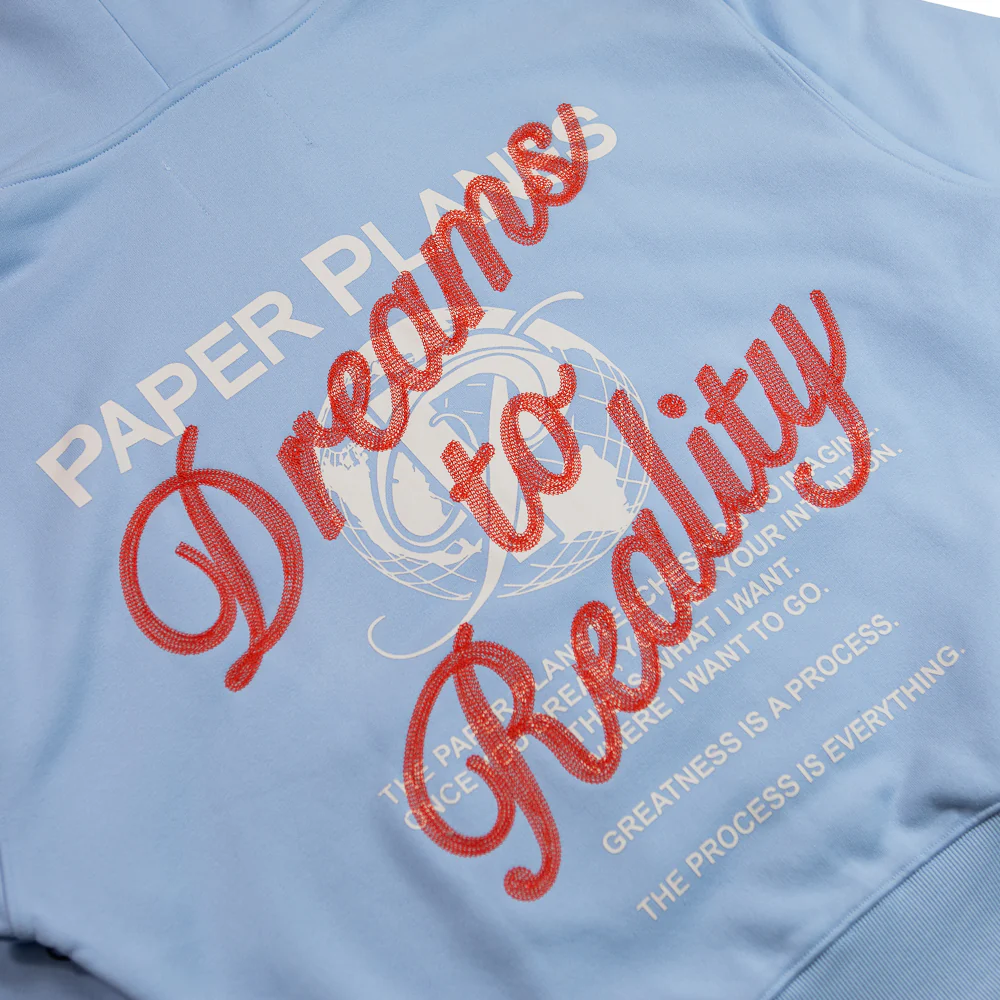 Planes Dreams to Reality Hoodie (Light Blue) - Image 3