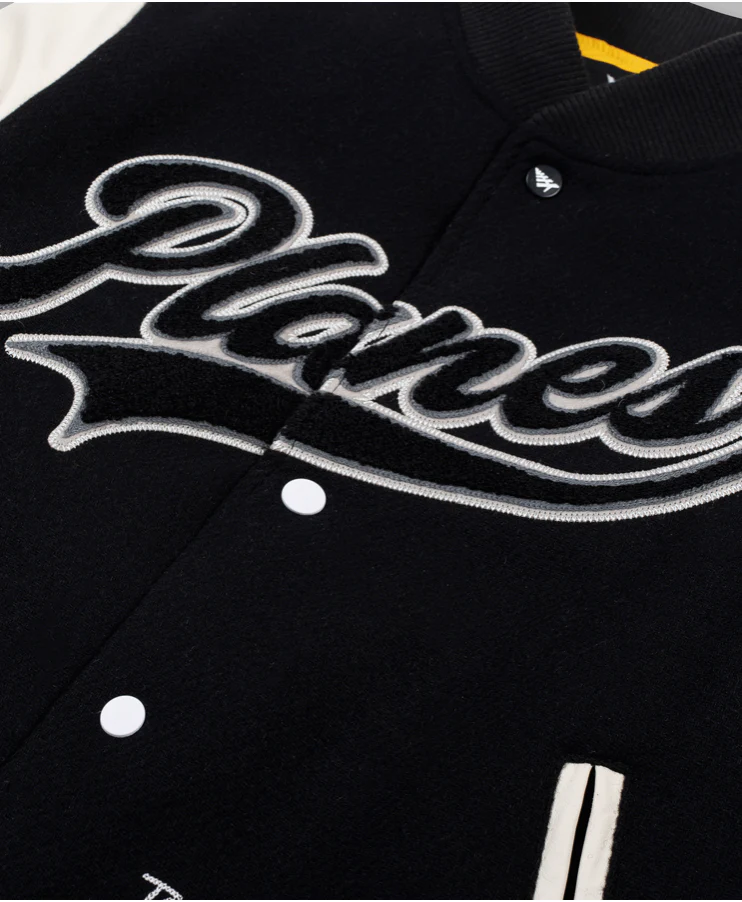 Planes Varsity Jacket (Black) - Image 2