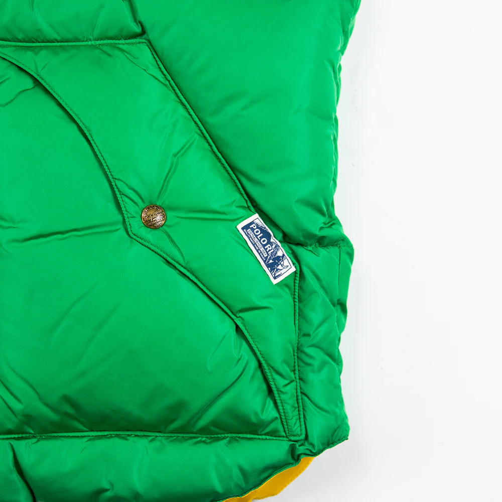 Polo Water-Resistant Down Western Vest (Green Grass/Blue Saturn) - Image 2