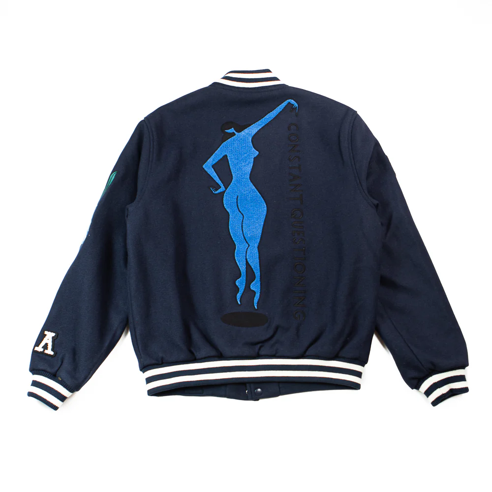 Run Sit & Bike Varsity Jacket (Navy Blue) - Image 4
