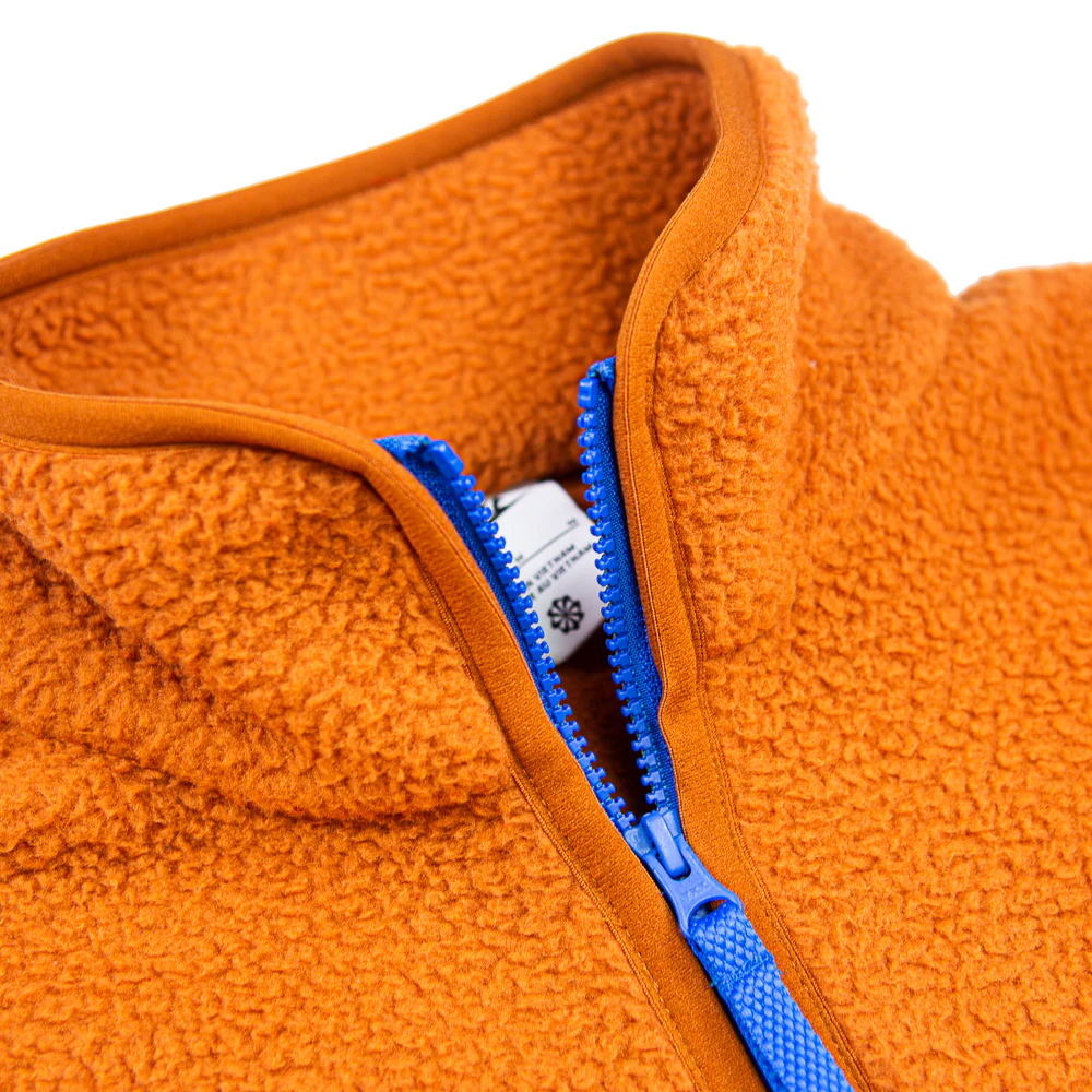 NSW Sport Essentials+ Fleece Full-Zip Jacket (Dark Russet/University Red/Signal Blue) - Image 2