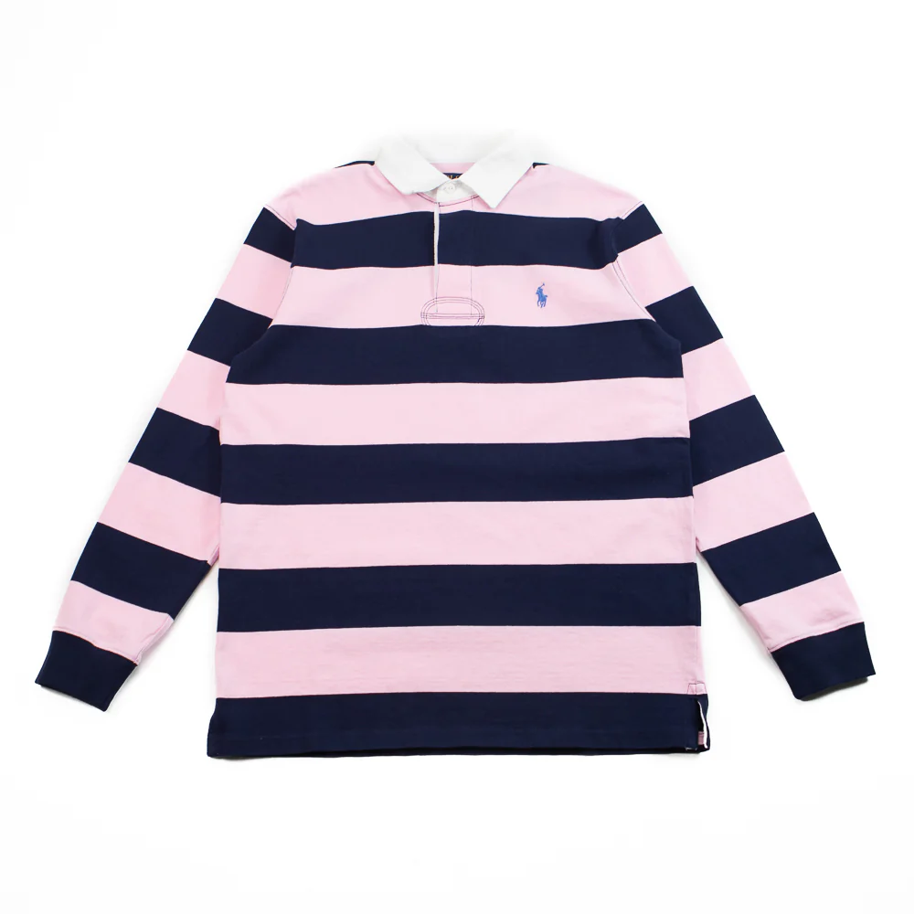 The Iconic Rugby Shirt (Carmel Pink/Newport Navy)