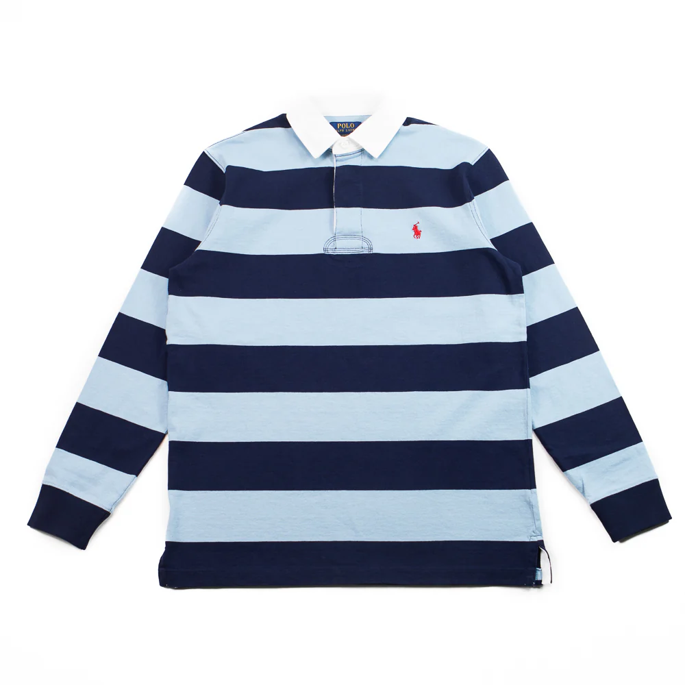 The Iconic Rugby Shirt (Powder Blue/Newport Navy)
