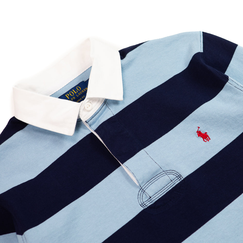 The Iconic Rugby Shirt (Powder Blue/Newport Navy) - Image 2