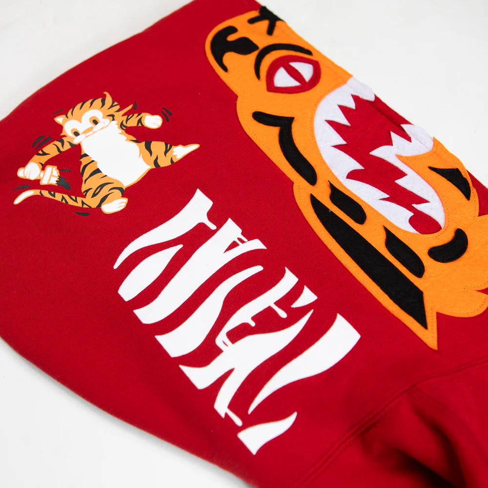 Tiger Full Zip Hoodie (Red) - Image 5