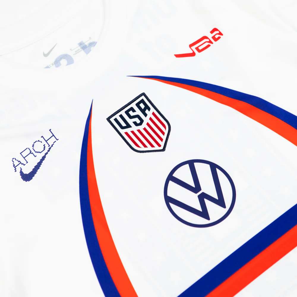 USA x V.A.A. Men's Academy Pro Short-Sleeve Soccer Top (White) - Image 2