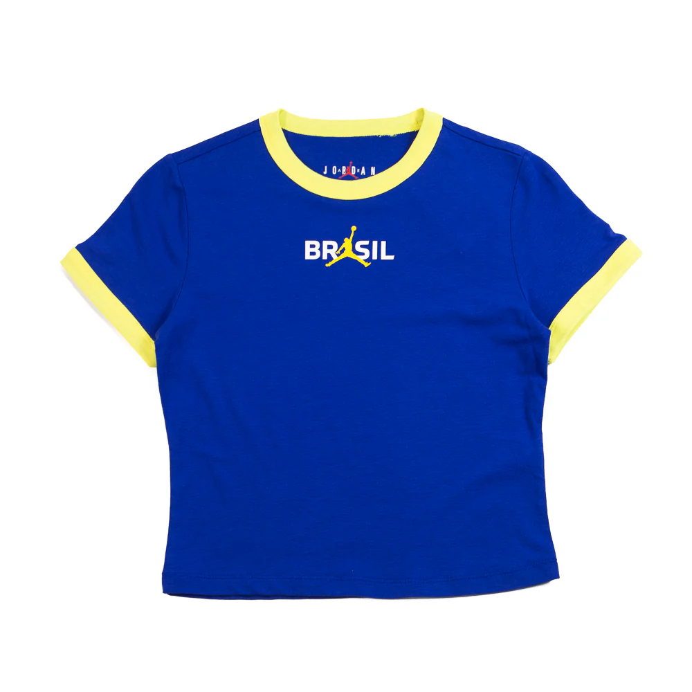 Women's Graphic Brazil Crewneck Shirt (Old Royal/Yellow Pulse)